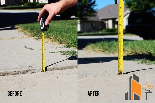 Before and After Concrete Leveling